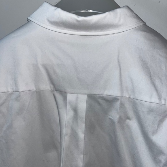 White Cotton Shirt Long Sleeve 14 Melanie Lyne - Picture 8 of 9